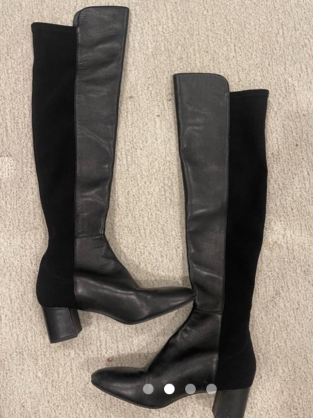 stuart weitzman over the knee black boots 8
